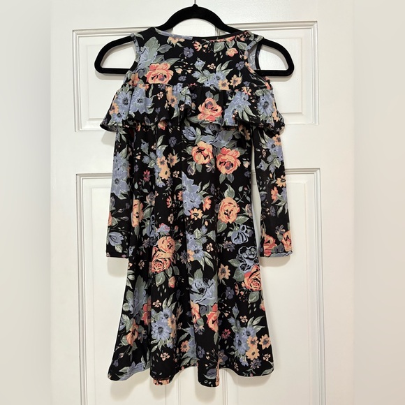 1st Kiss Other - 1st Kiss Girls Floral Cold Shoulder Dress – Size 10/12